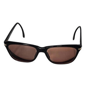 Giorgio Armani Eyeglass Frames Black With Gold Square Made In Italy